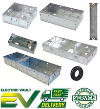 Flush Single Double Dual Metal Switch Socket Back Box 25mm 35mm 47mm Electrical