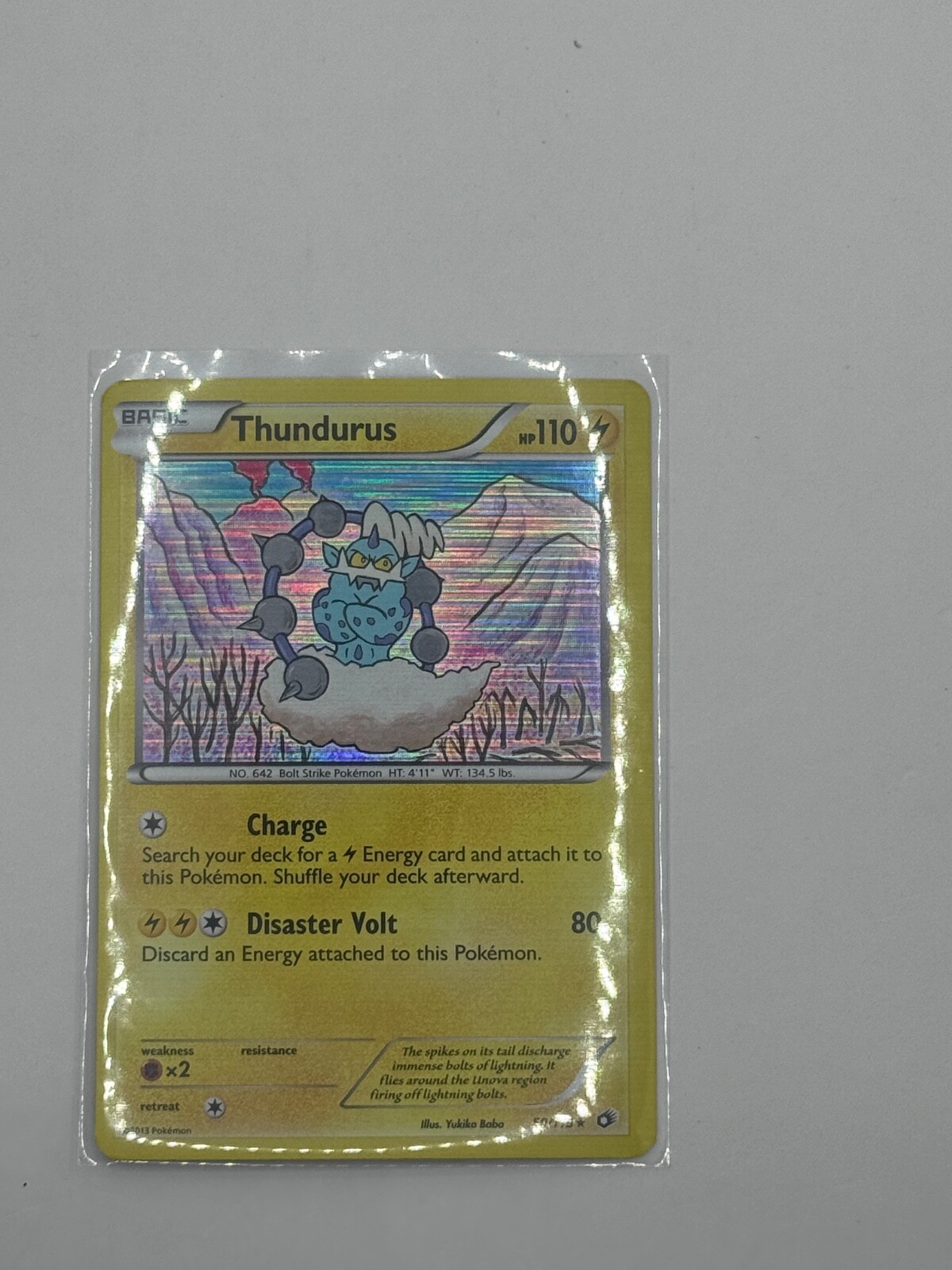 Thundurus 50/113 Legendary Treasures Holo Rare Pokemon Card TCG English NM
