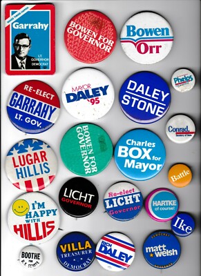 VINTAGE U.S. STATES & LOCAL CAMPAIGN BUTTON COLLECTION LOT 1