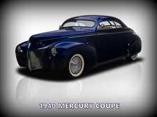 1940 Mercury Customized Coupe Metal Sign Large Size - 12 X 16 - Free Shipping