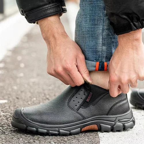 Botas de trabajo impermeables para hombre zapatos de seguridad con puntera compuesta indestructibles antideslizantes - Imagen 5 de 16