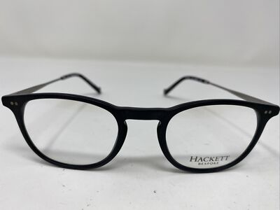 HACKETT BESPOKE EYEGLASSES FRAME HEB158 02 48-22 145 BLACK/GUNMETAL FULL RIM Z25