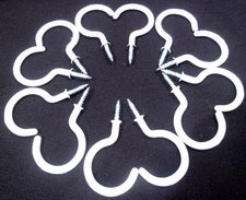 HOOKS 12 Pcs Utility 2" inch Steel Screw Mount Cup Hooks Plant Hanger Coated