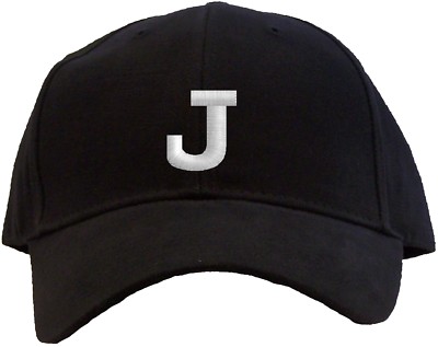 Letter J Initial Embroidered Pro Sport Baseball Cap - Available in