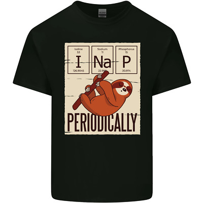 Gildan Herren Maglietta I Nap Funny Periodic Table Sloth Geek Sleep