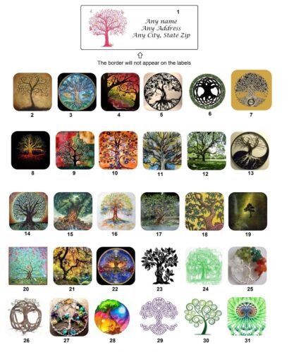 30 Personalized Return Address Labels Tree of Life Buy 3 Get 1 FREE
