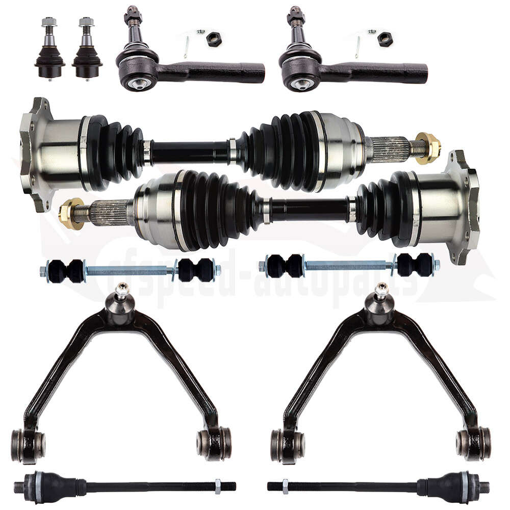 12PC Front Upper Control Arm & CV Axle Kit for Chevy Avalanche Suburban 1500
