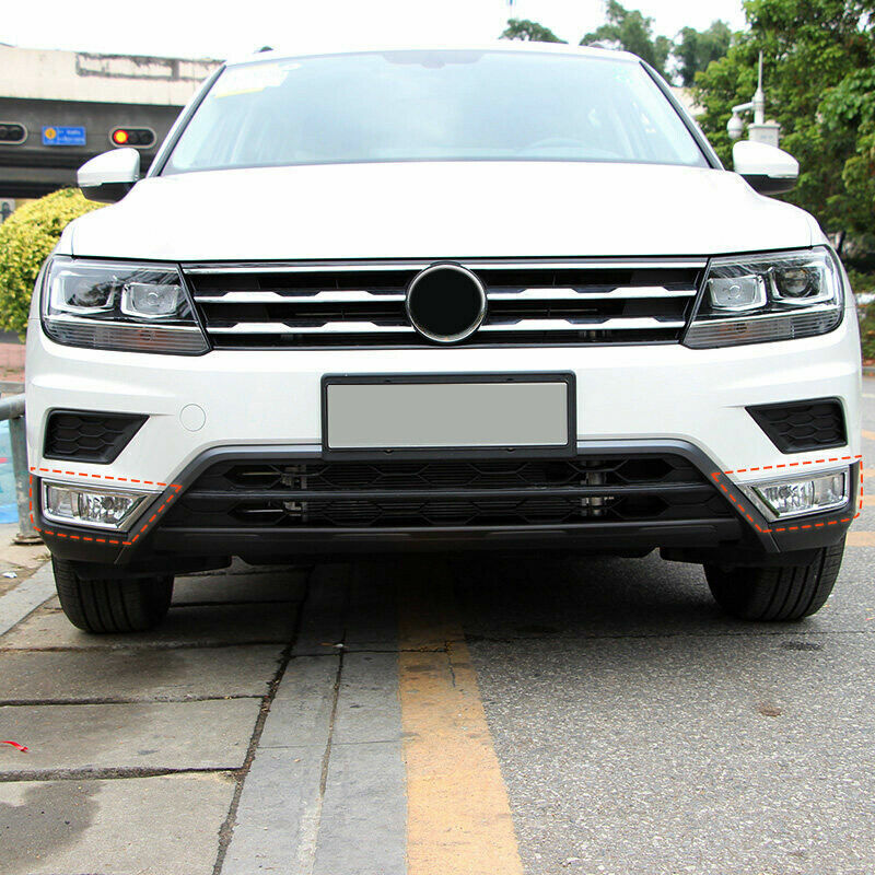 Pair Of Fog Light Trims For Volkswagen Tiguan - Front Driver & Passenger Lower Trim