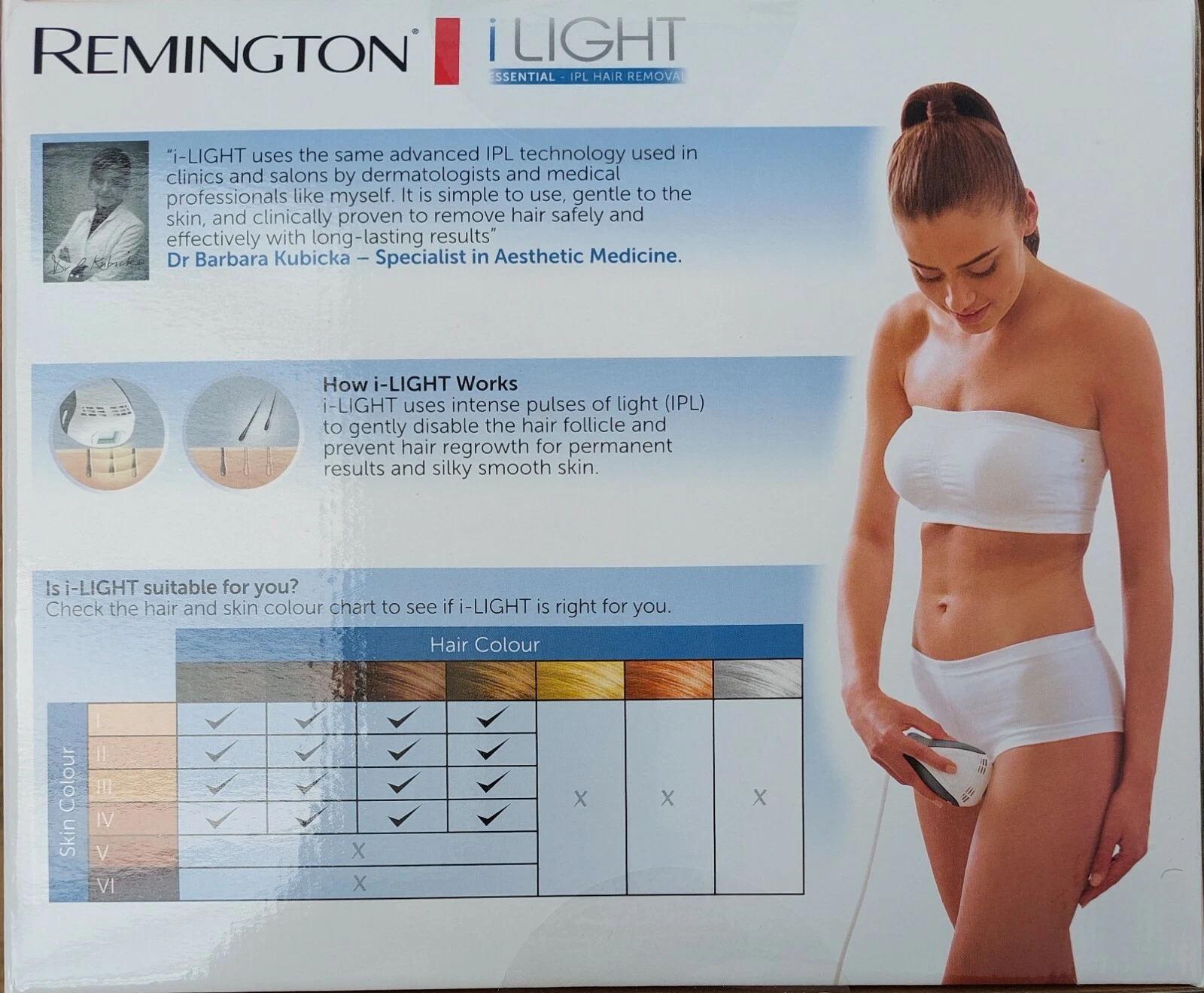 Remington i-Light IPL Unisex Laser Hair Removal System Multi Flash Modes IPL6250 - Picture 2 of 2