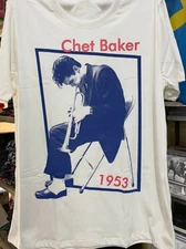 VTG Chet Baker Collection Short Sleeve Cotton White All Size T-Shirt