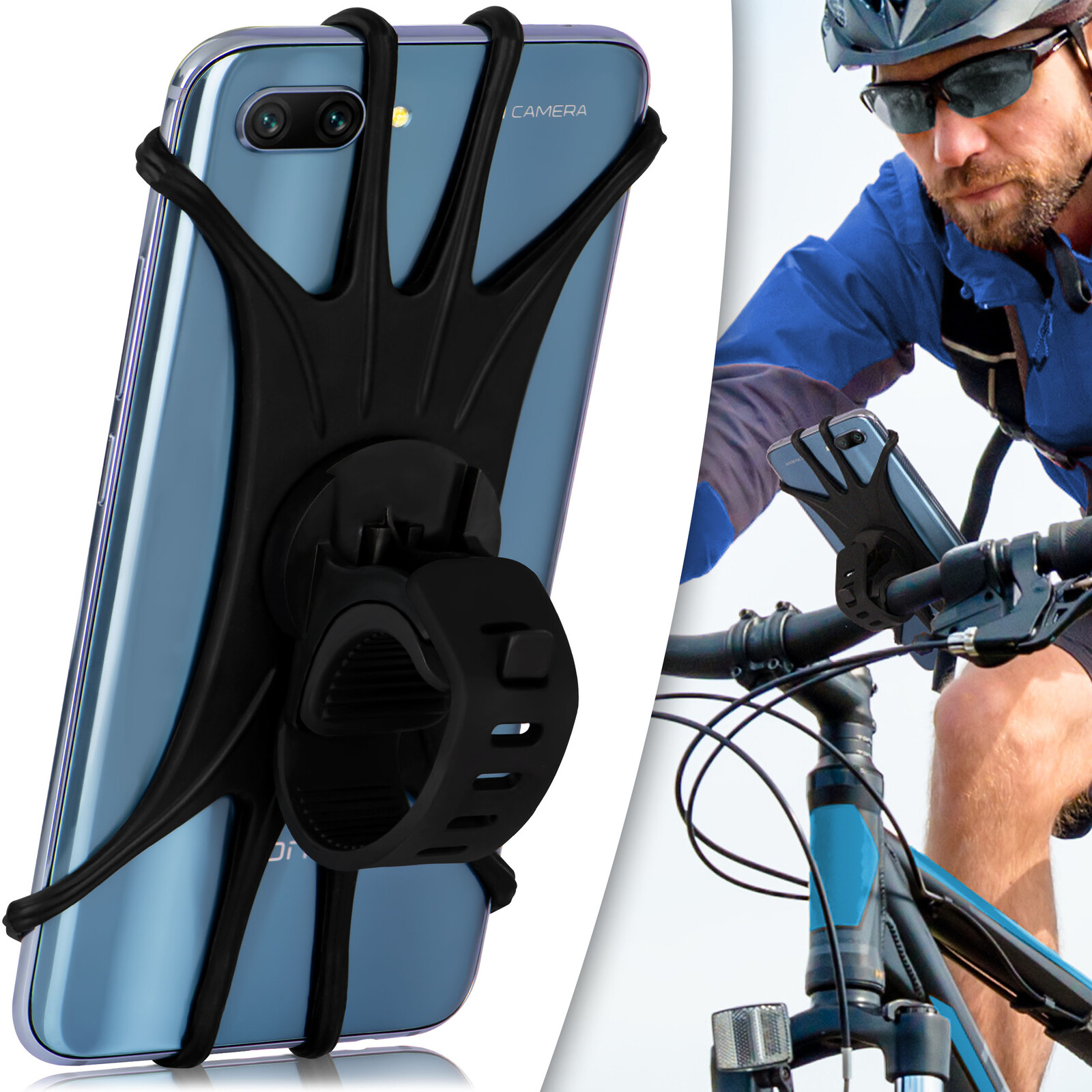 Fahrrad Handy Halterung für Samsung S Reihe Oberrohr Vorbau Lenker