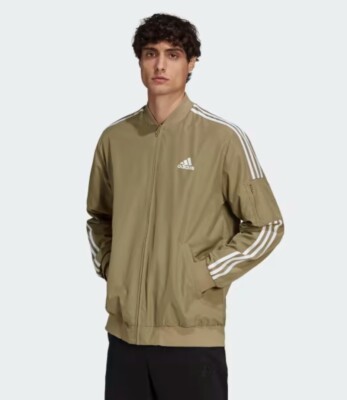 Adidas Bomber wind jacket size M men olive green