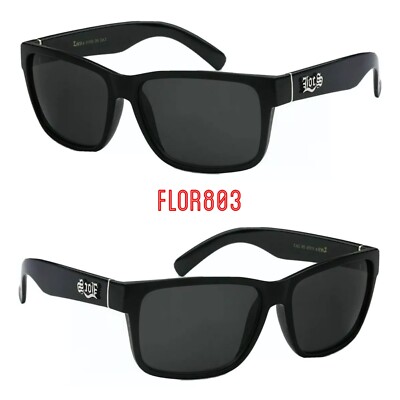LOCS 91070 Black Sunglasses | Hardcore Gangster Cholo Classic G-Shades 6 thumbnail image