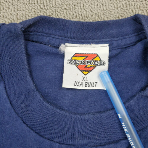 Vintage ZEDHED Zed Hed Shirt Adult XL Single Stitch TShirt Skater 69 3D Blue - Picture 4 of 9