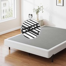 Full Box Spring and Cover Set, 9 Inch Low Profile Metal Spring, Heavy Duty
