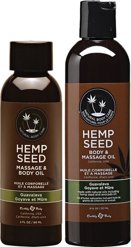 Earthly Body Hemp Seed Massage & Body Oil Moisturizing Glide Lubricant - Picture 7 of 14