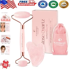 Elevate Your Skincare Routine with Rose Quartz Roller & Gua Sha Massager Set
