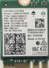 Intel AX210 WiFi 6E upgrade for ThinkPad T580 FRU 5W10V25784 5W10V25783