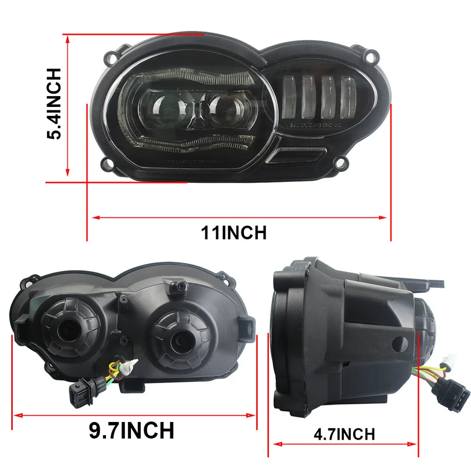 Front LED Headlight DRL for R1200GS R 1200 GS 2005–2012/ R1200GS ADV 2006-2013 - Image 4 of 4
