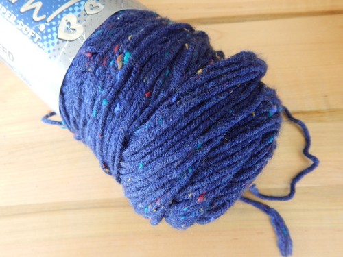 New I Love This Yarn! Tweed Yarn NAVY TWEED #9001 Acrylic/Viscose Medium Worsted - Picture 3 of 3