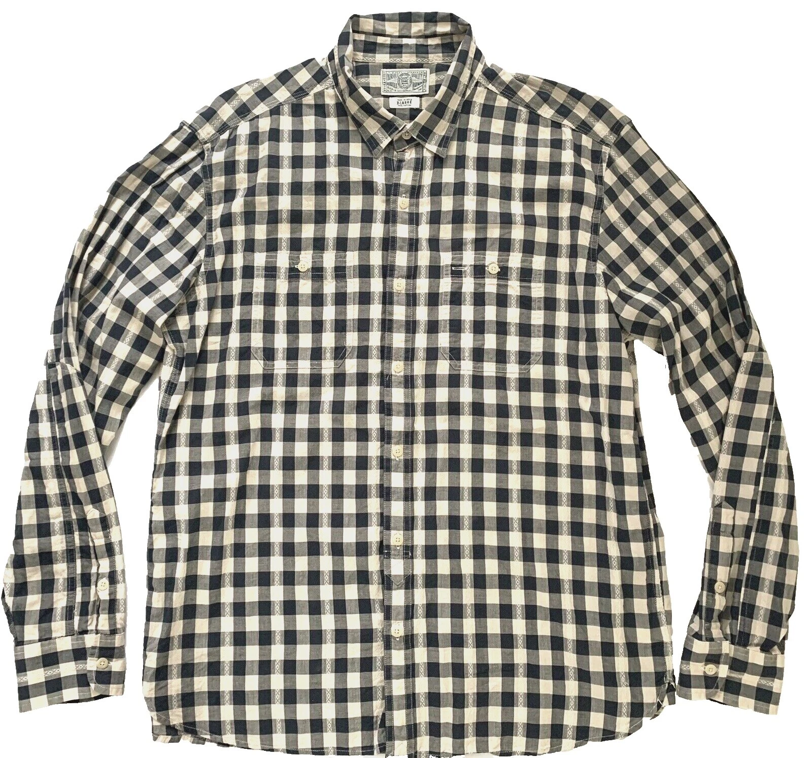 Manga Larga Azteca Lucky Brand Informal Con Botones camisas para hombres