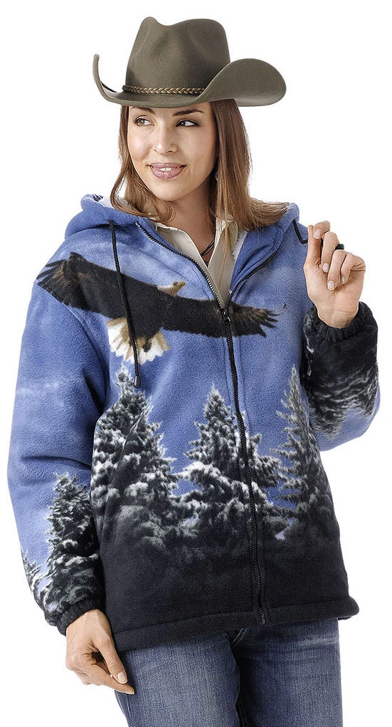 TrailCrest Eagle Bird Scout Animal Flight Jacket Sweater Unisex Blue Hoodie S image 3