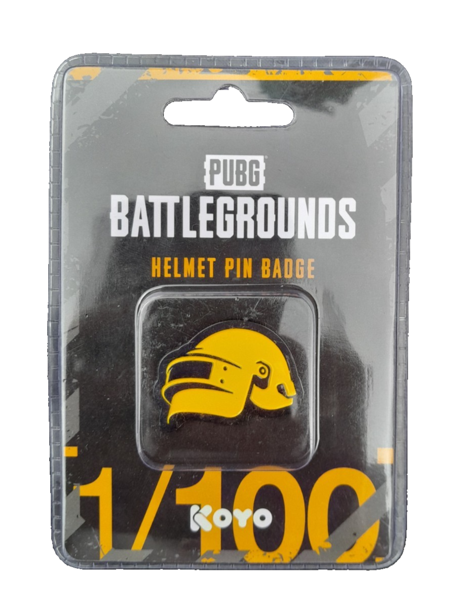 OFFICIAL PUBG PLAYER UNKNOWN BATTLEGROUNDS HELMET PIN BADGE By KOYO BRAND NEW!