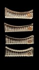Set of 4 Vintage Glass Knife Rests Made in Hungary 3.25” Sawtooth Rectangular — photo 3