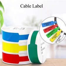5 Rolls Label Printer Paper Cable Management Wire Tags for D30 Label Maker