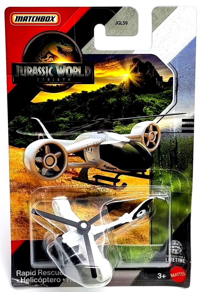 Mattel Matchbox Jurassic World Rebirth Cars Auto Rapid Rescue Copter