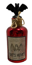 Halloween Witchy Red Potion Bottle Bats Heart Haunted Holiday Home Accent Bar
