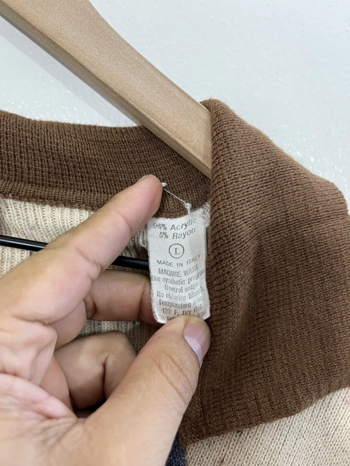 Polo De Colección Normcore Preppy Rockabilly Tejido L Retro Años 70 Y2K Grunge Italia Lujo Años 90 Foto 3 de 4