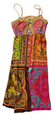 Farm Rio Floral Print Dress Womens Small Tropical Multicolor Resort Boho
