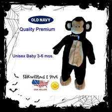 Old Navy MONKEY HALLOWEEN Premium Plush COSTUME 1-Piece BABY Unisex 3-6 mos. 