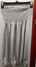 Strapless Mini Dress light gray  Tube Top Party Club Large  22 inch X 12 (1039)