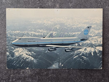 Vintage 1970 Color Postcard Airplane Travel Pan Am 747 Pan American Airline