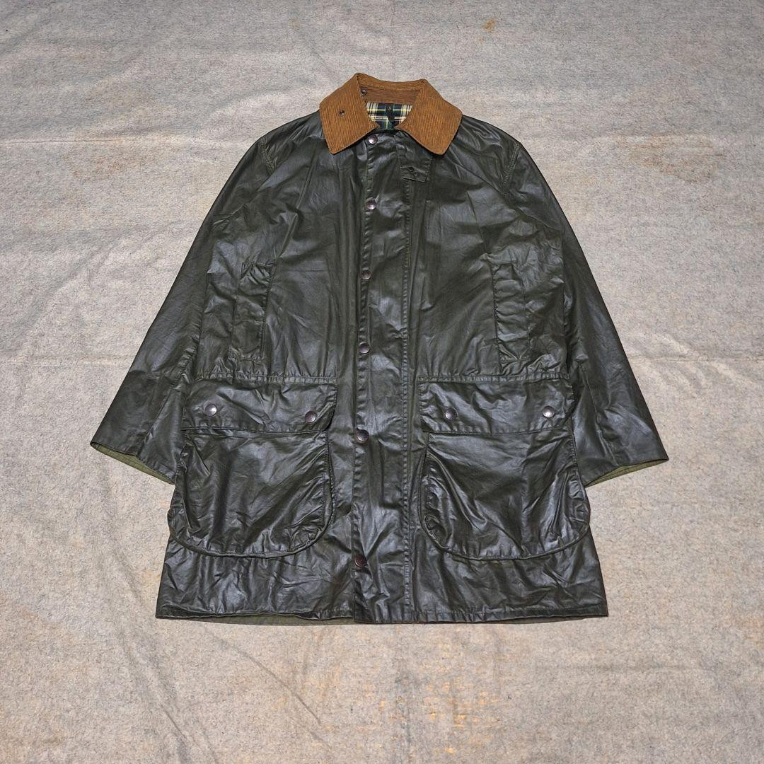 Barbour 80s Mint Border Jacket YKK Zip Size 38 Sage Green Vintage