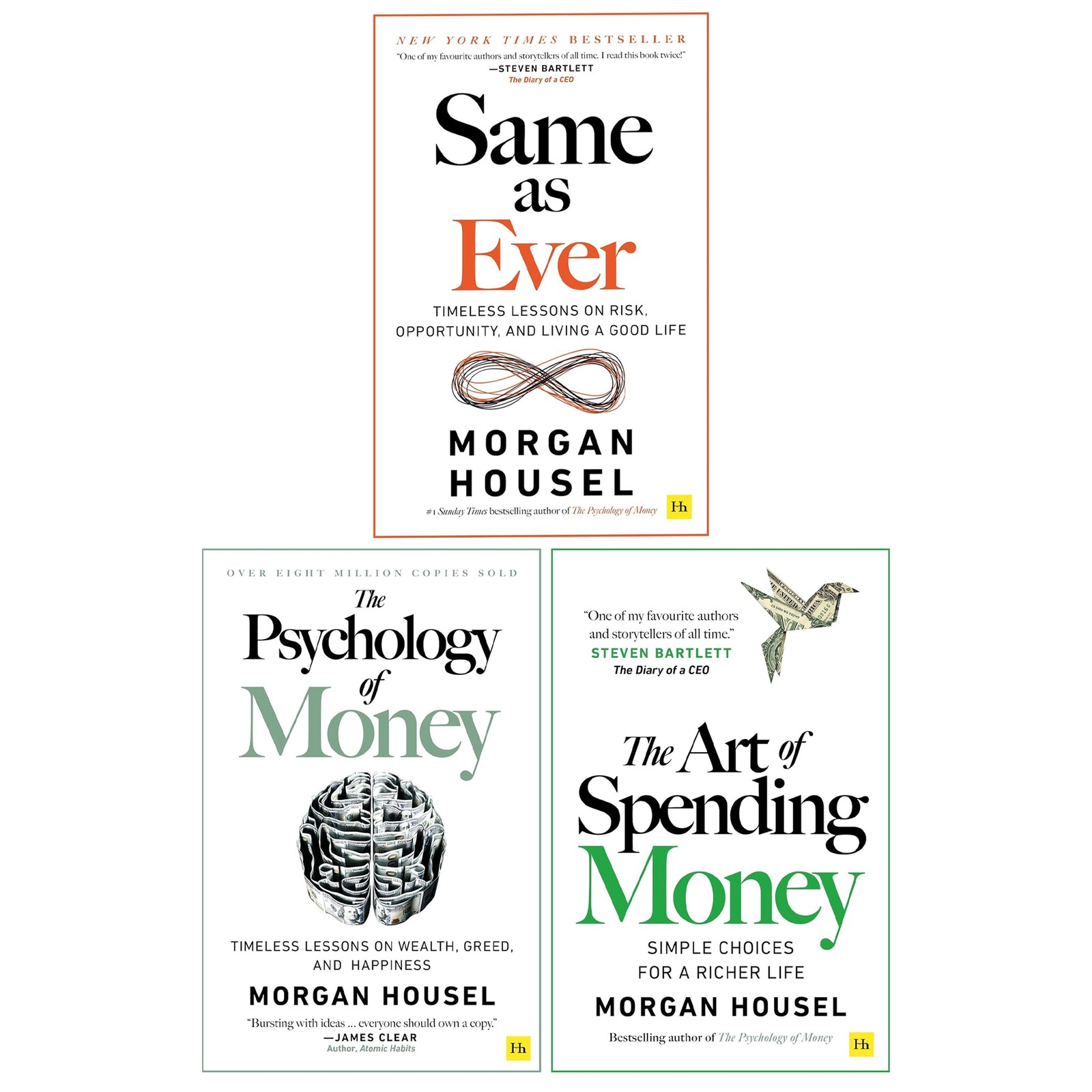 The Psychology of Money, Same as Ever & Spending Money 3 Books Morgan Housel