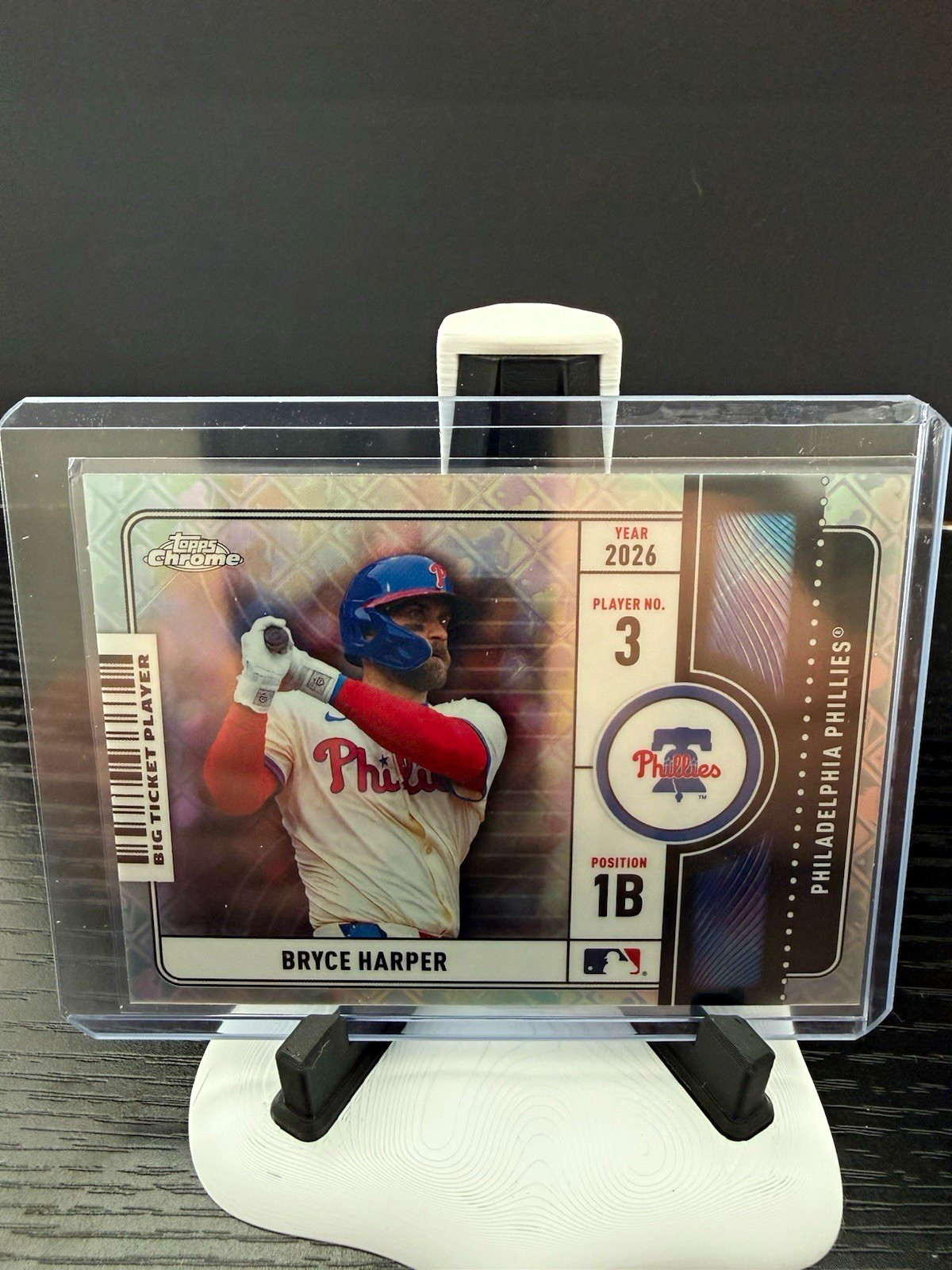 2026 Topps Chrome Big Ticket Players Bryce Harper Phillies MLB Logoman