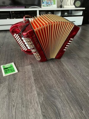 Knopfakkordeon/Handharmonika Hohner CORONA III RS mit Koffer 