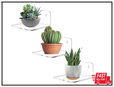 Acrylic Small Shelf,Mini Floating Wall Shelf,Wall Mounted Storage S...