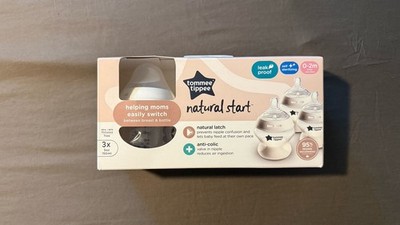 NEW! Tommee Tippee Natural Start Anti-Colic BPA Free Baby Bottle, 5oz 150ml 0-2