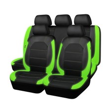 Car Pass Luminous Green Leather Seat Covers Universal Sport Car Seat Cover 5...