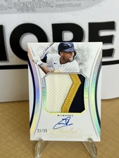 2025 Panini Flawless Jackson Chourio Patch Auto #22/25 #FPA-JC Brewers