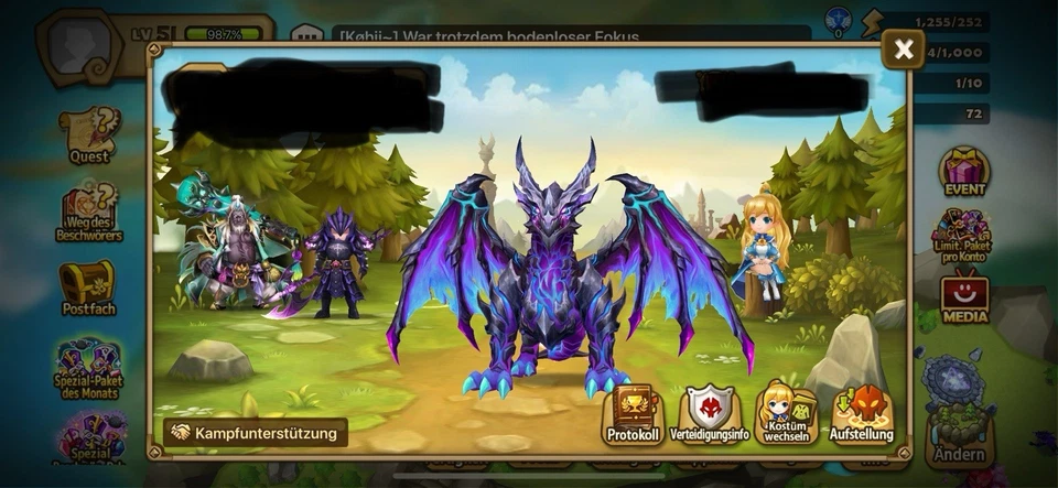 Summoners War Grogen, Euldong, Ragdoll EU Account