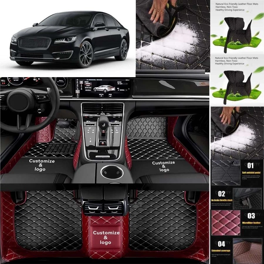 For Lincoln MKZ Car Floor Mats Luxury Waterproof Carpets Liners Interior Auto - Изображение 4 из 4