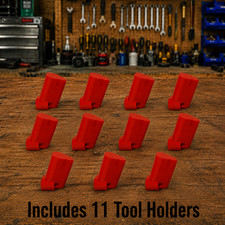 Fits Milwaukee M12 Tool Wall Mount Holder Red 11 Organizers