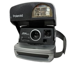 Vintage Polaroid Silver Express Camera 600 Film Tested Works