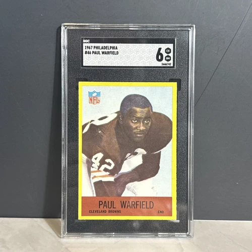 1967 Philadelphia Paul Warfield #46 HOF Cleveland Browns SGC 6