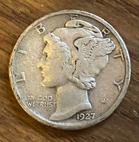 1927 Mercury Dime — photo from the most recent tracked eBay sale
